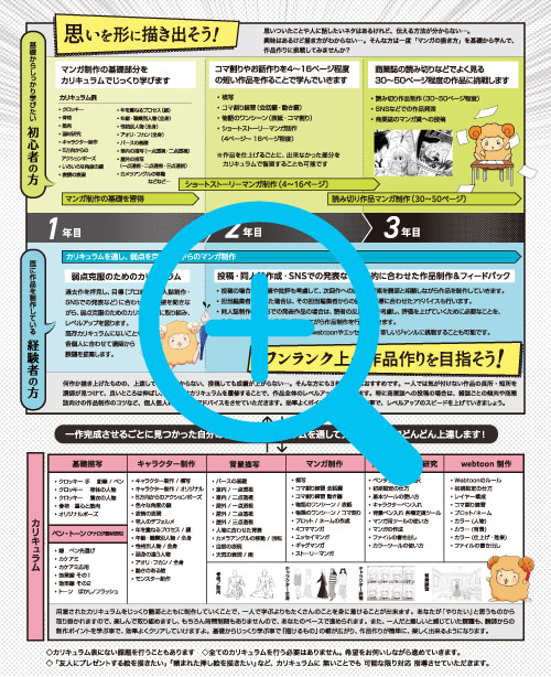 「3年カリキュラム」チラシ